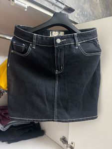 short denim skirt