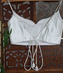 Sabyasachi Silk Padded Spaghetti Strap Drawstring