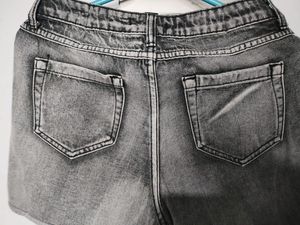 Distressed Denim Shorts