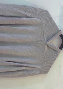 Grey Open Front Cardigan