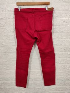 Allen Solly Women Red Jeans | Waist 34 | Hip 38 |