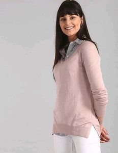 Blush Pink Layered Look Sweater