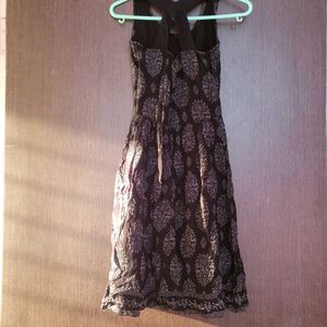 Patterned Black Dress