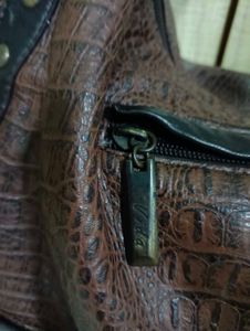 Genuine Leather Brown Shoulder Bag