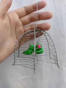 Decorative Silver Polished Cage✨
