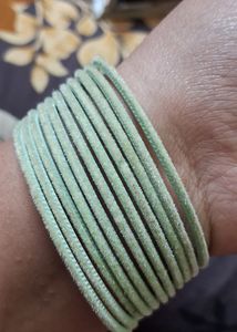 Mint Green Velvet Bangel Set Of 12