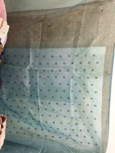 banarasi silver Work Saree