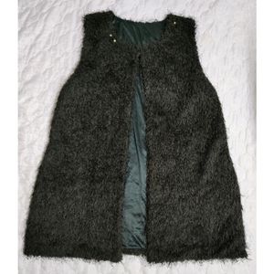 Clearance Sale!Dark Green fuzzy Half Cardigan