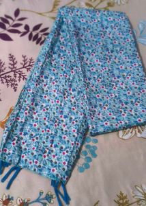 Floral Print Scarf with Tassels