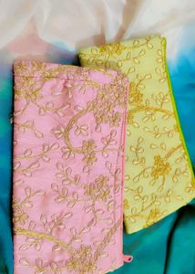 Set Of 2 New Embroidered Pouch Clutches