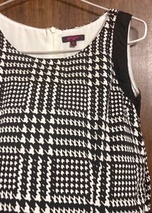 Houndstooth Black Dress