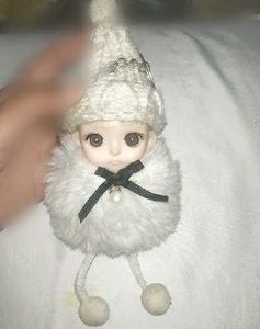 Cute Plush Doll with Pom-Pom Hat