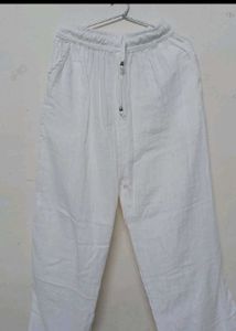 Non Transparent Linen Trouser