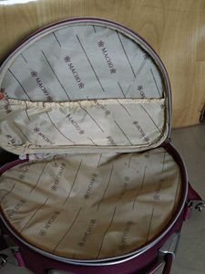 MACHO Burgundy Travel Makeup Bag