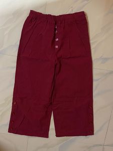N5 - Maroon Button Trouser Pants