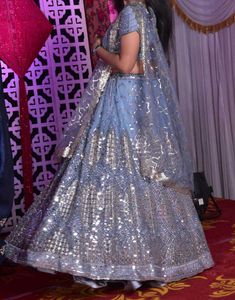 Blue Embellished Lehenga Choli