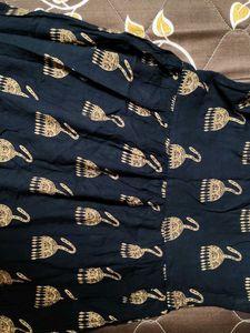 Printed Black Dress