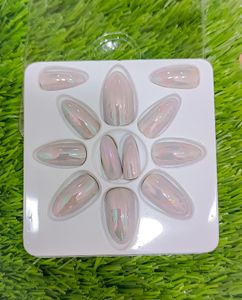 Mirror Finish Grey Nails