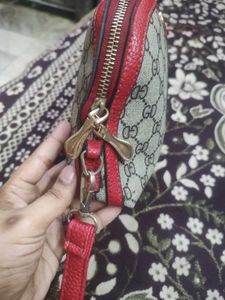 Red &amp; Beige Shoulder Bag