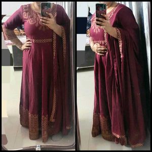 Floral Print Anarkali Kurta Set