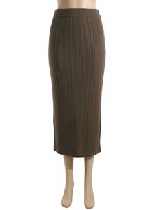 Ribbed Knit Pencil Skirt
