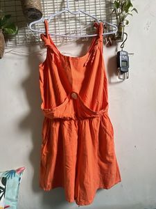 Orange Romper Playsuit