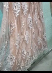 Peach Embroidered Anarkali