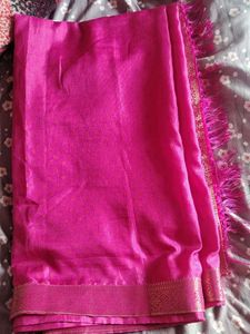Solid Border Saree
