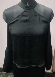 Elegant Black High Neck Top
