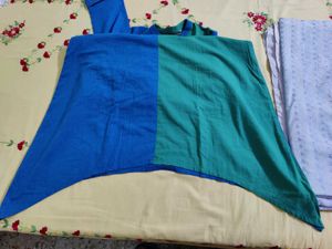 Avaasa kurta, L Size Beautiful Blue Green Shade