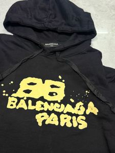 Balenciaga Hand Painted Black Hoodie
