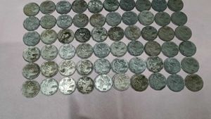 Rare Old 2 Rupee Coins 60 Pcs
