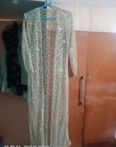 Golden Beige Ethnic Long  Koti