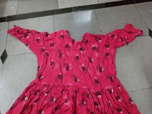 Red Floral Print Sundress