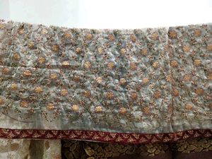 Elegant Embroidered Saree(GEORGETTE+ TISSUE)