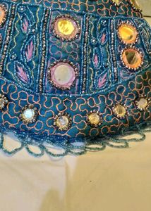 Jaipuria Handbag/Purse With Zari Work