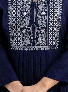Embroidered Dark Blue Kurta💙