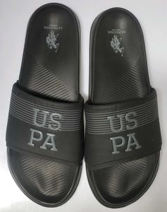 USPA Black Slides Flip Flops