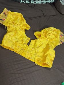 Yellow Golden Paithni Saree With Blouse