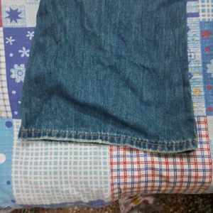 Blue Denim Distressed Jeans Bootcut