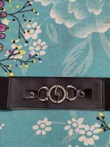 Black Belt with Rhinestone Detail