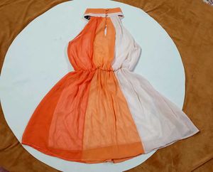 Orange Halter Dress