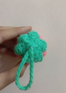 Strawberry Crochet Keychain 🍓