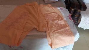 Peach Embroidered Kurta Set