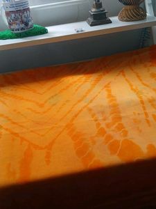 Orange Floral Saree New