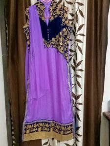 VELVET KURTA WITH DUPATTA
