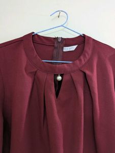 Korean Maroon Dress