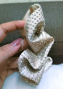 Rhinestone Studded Scrunchie