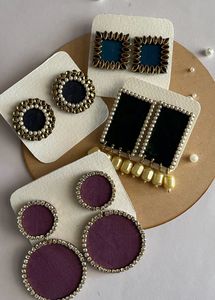 Fabric earrings!