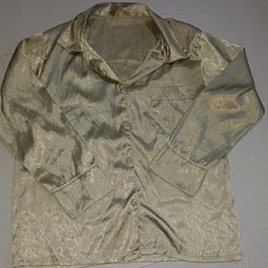 Vintage Gold Button-Down Shirt